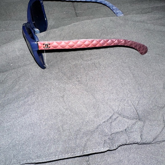 Navy blue and brown, authentic Chanel sunglasses